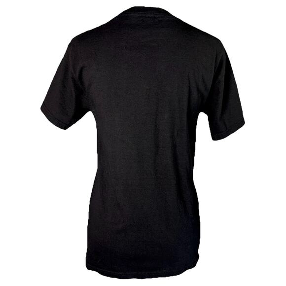 Public District Men's SM Short Sleeve Cotton T Shirt Black Psychedelic Mushroom - Picture 3 of 5